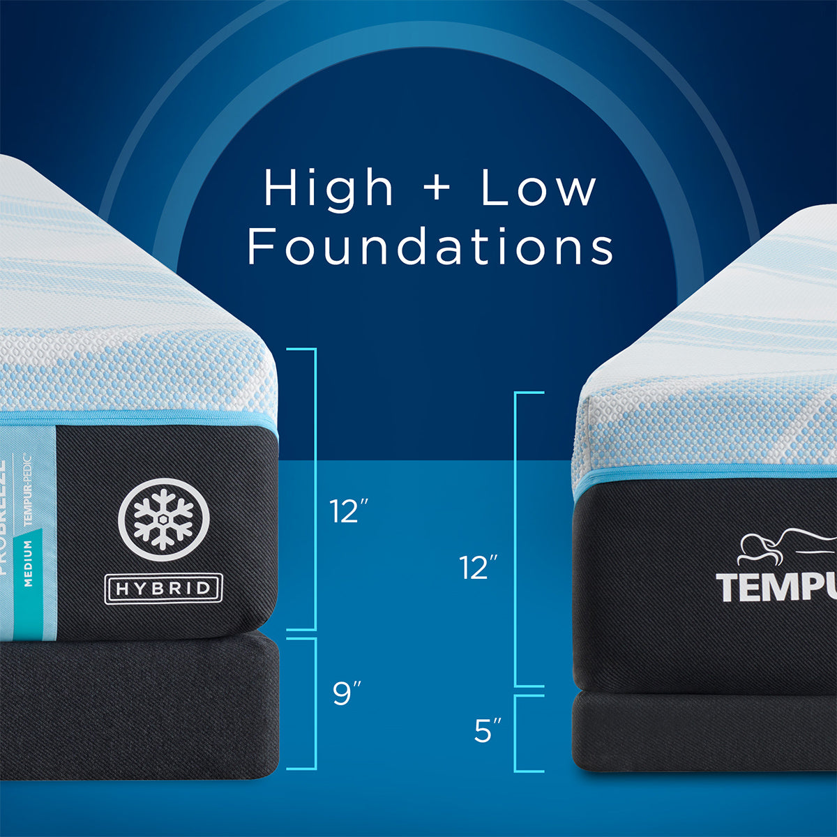 Tempur-Pedic® ProBreeze® 12" Medium Hybrid Mattress - 5° Cooling Support