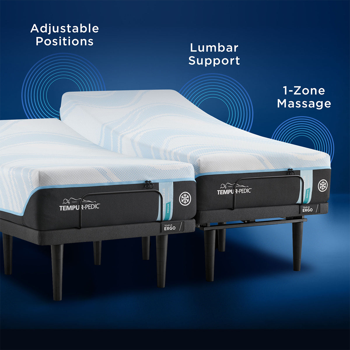 TEMPUR-Ergo® Power Base 3.0 - Adjustable Lumbar Support & Zero Gravity