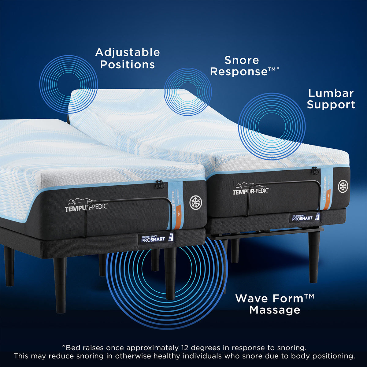 TEMPUR-Ergo® ProSmart™ Base - AI-Powered Sleep Monitoring & Snore Response