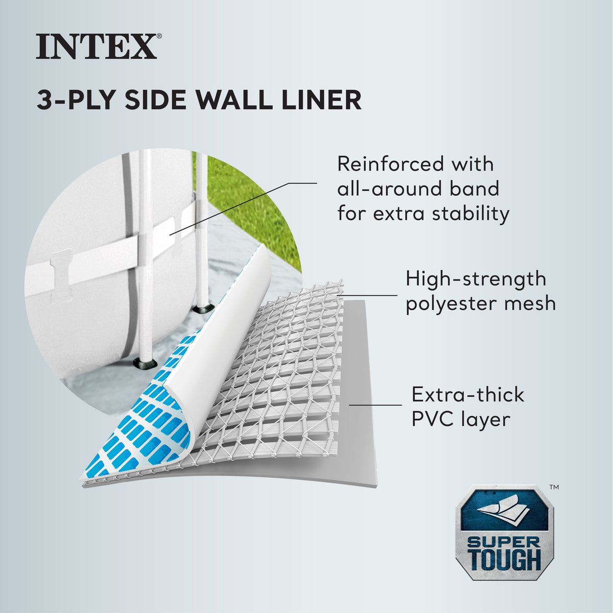 Intex 12 foot x 30 inch Prism Frame Round Above Ground Swimming Pool, (No Pump) image 4
