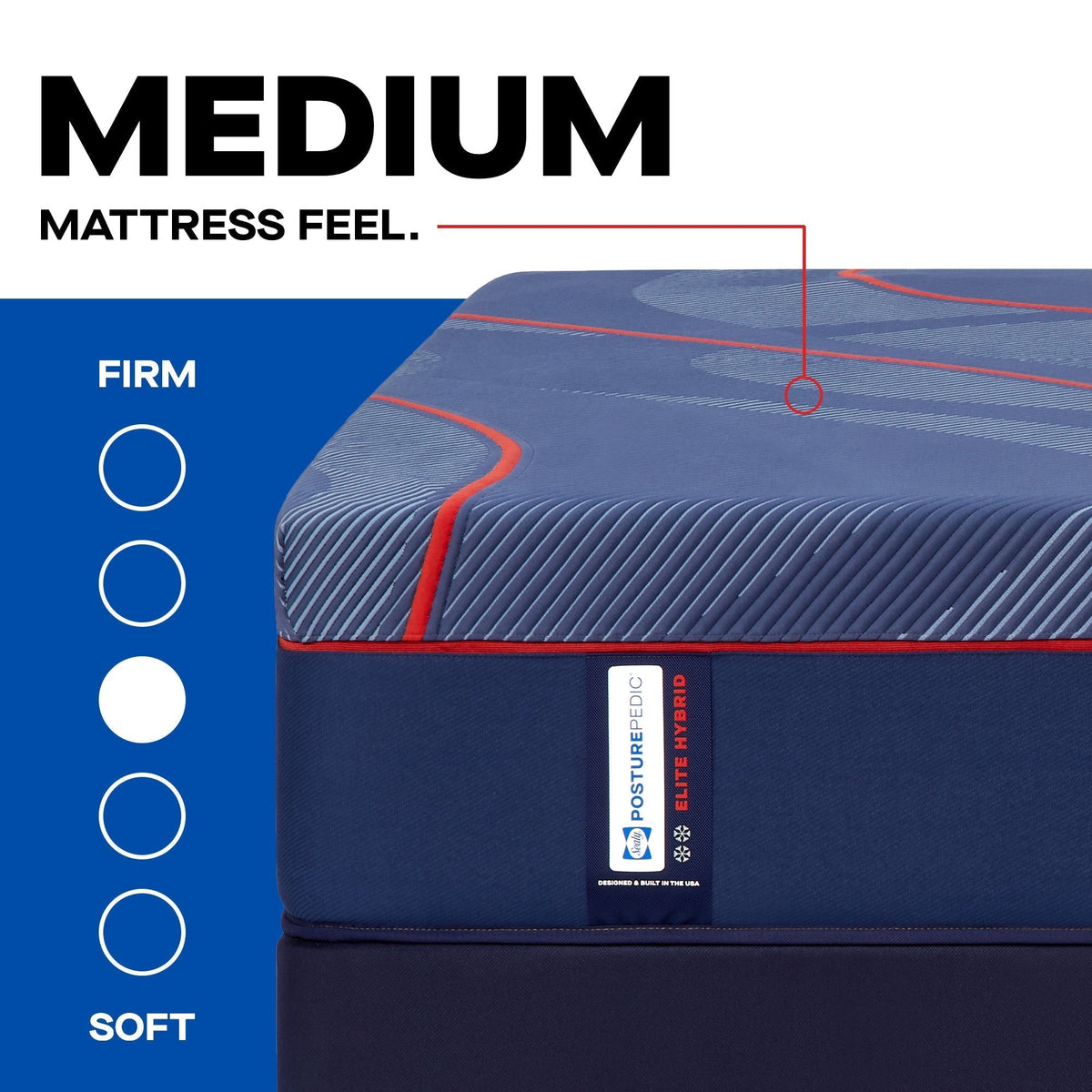 Sealy Posturepedic Elite Hybrid High Point II 14" Medium Mattress