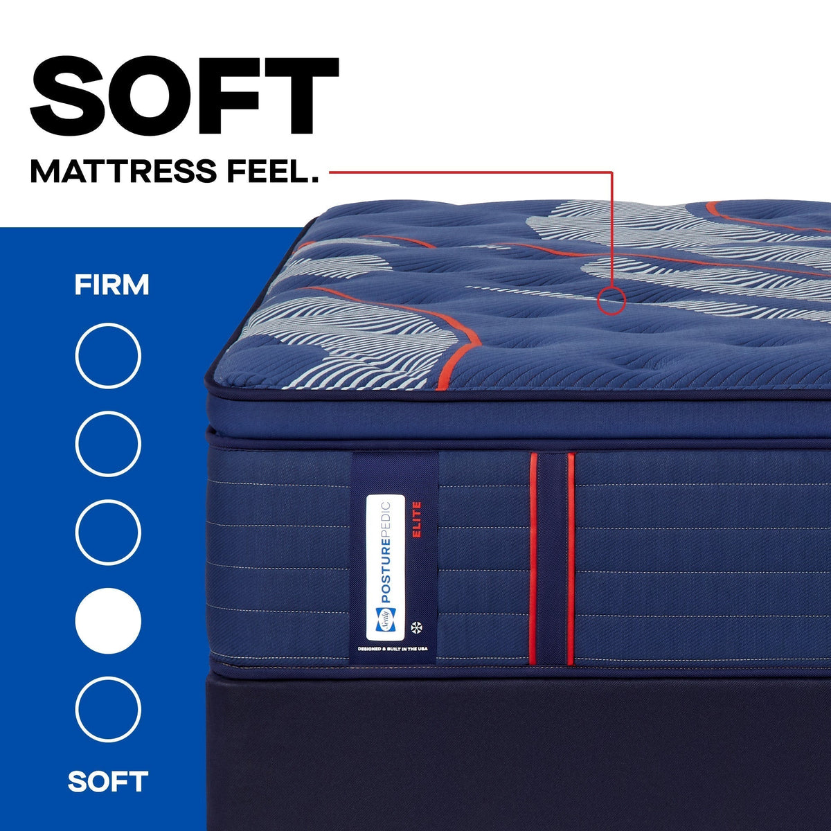 Sealy Posturepedic Elite Spring Albany II 15" Soft Euro Pillowtop Mattress