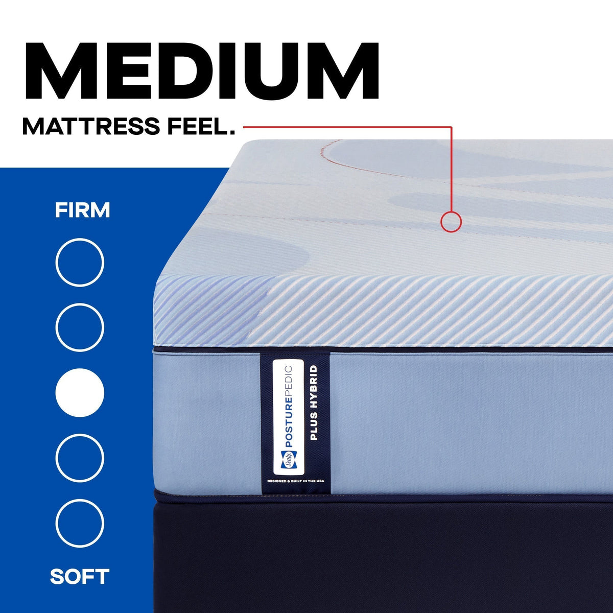 Sealy Posturepedic Plus Paterson II 13" Medium Hybrid Tight Top Mattress