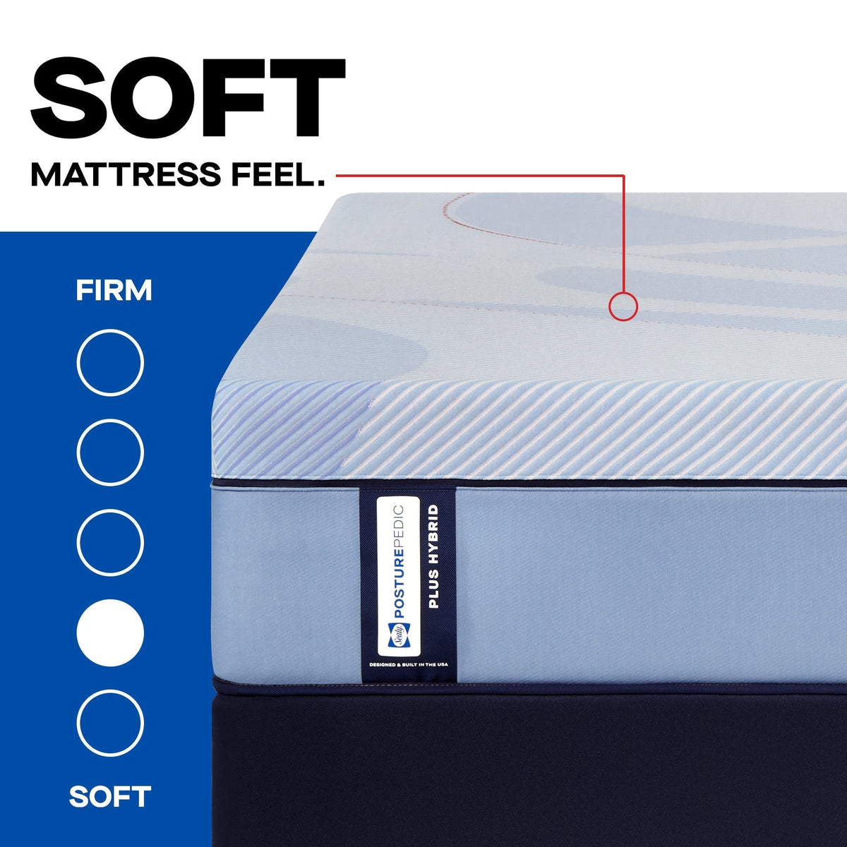 Sealy Posturepedic Plus Paterson II 13" Soft Hybrid Tight Top Mattress