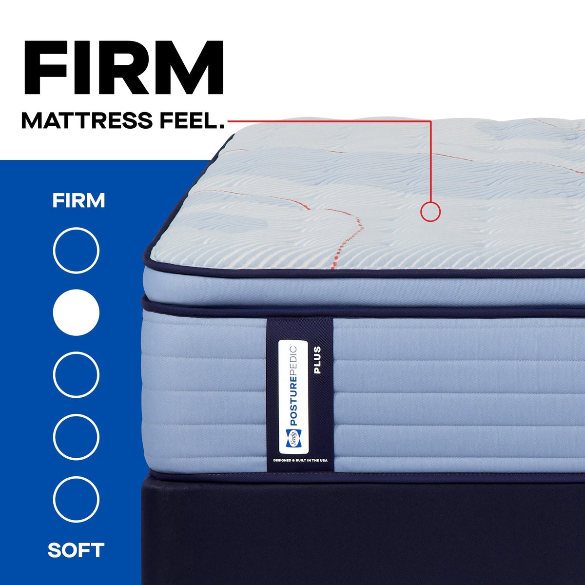 Sealy Posturepedic Plus Spring Paterson II 15" Firm Euro Pillowtop Mattress