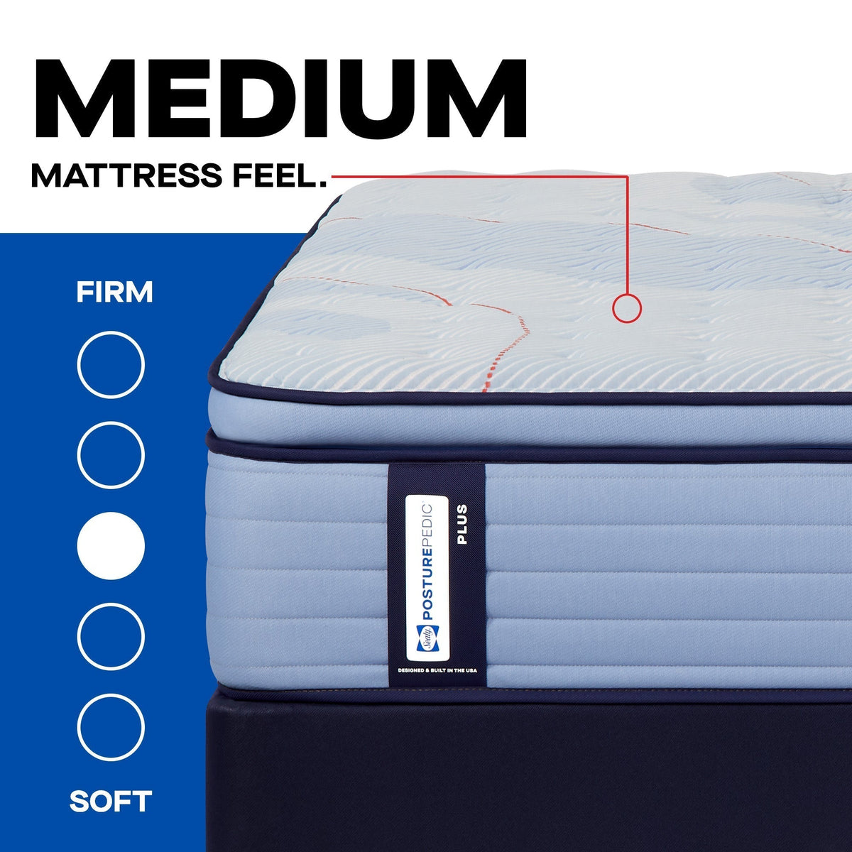 Sealy Posturepedic Plus Spring Paterson II 15" Medium Euro Pillowtop Mattress