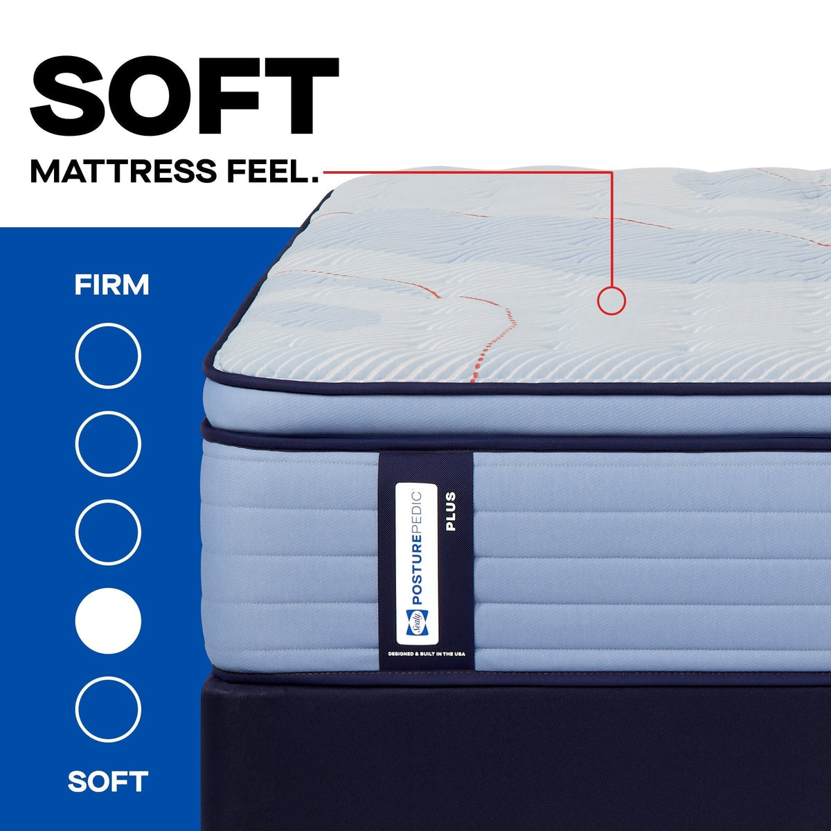 Sealy Posturepedic Plus Spring Paterson II 15" Soft Euro Pillowtop Mattress
