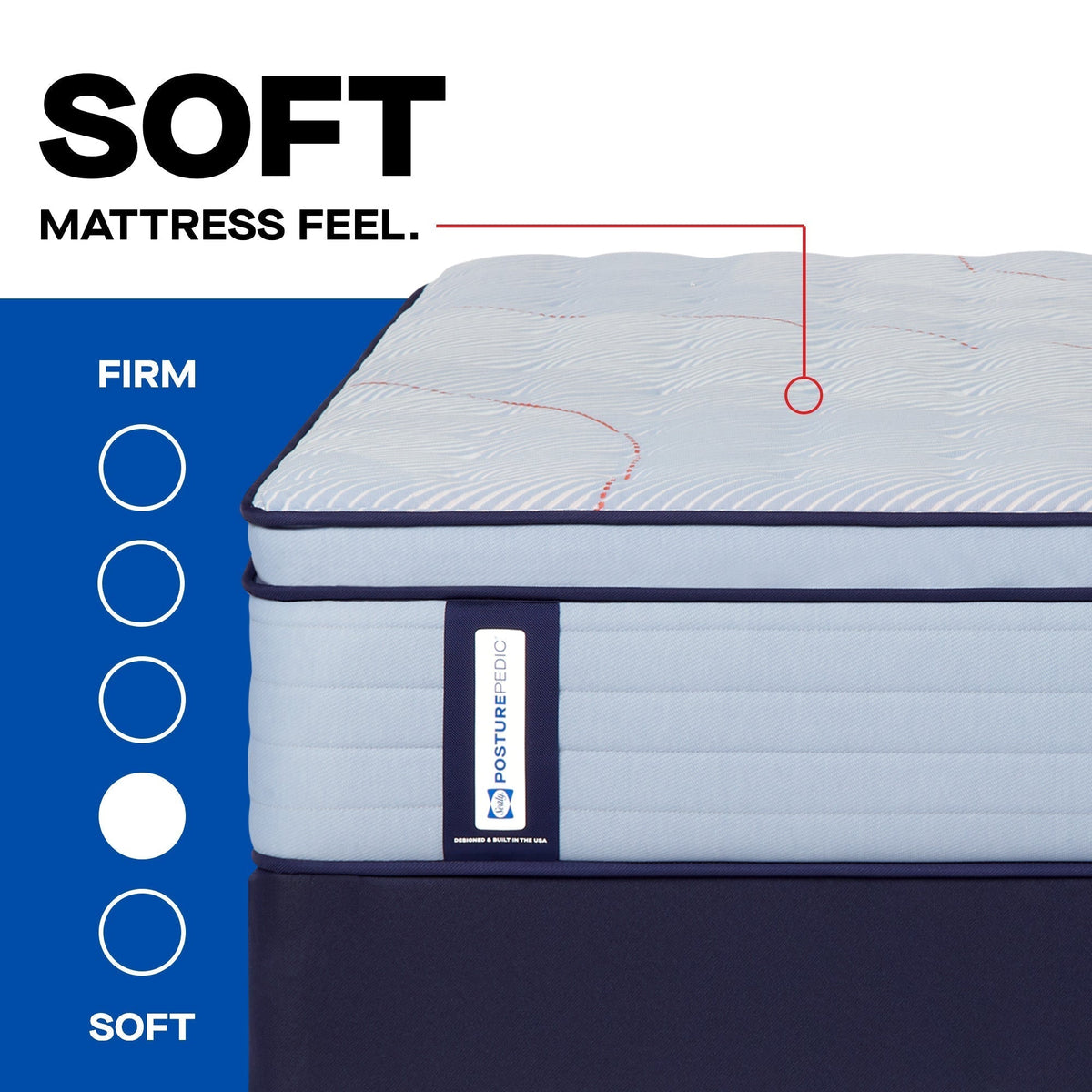 Sealy Posturepedic Spring Medina II 14" Soft Euro Pillowtop Mattress