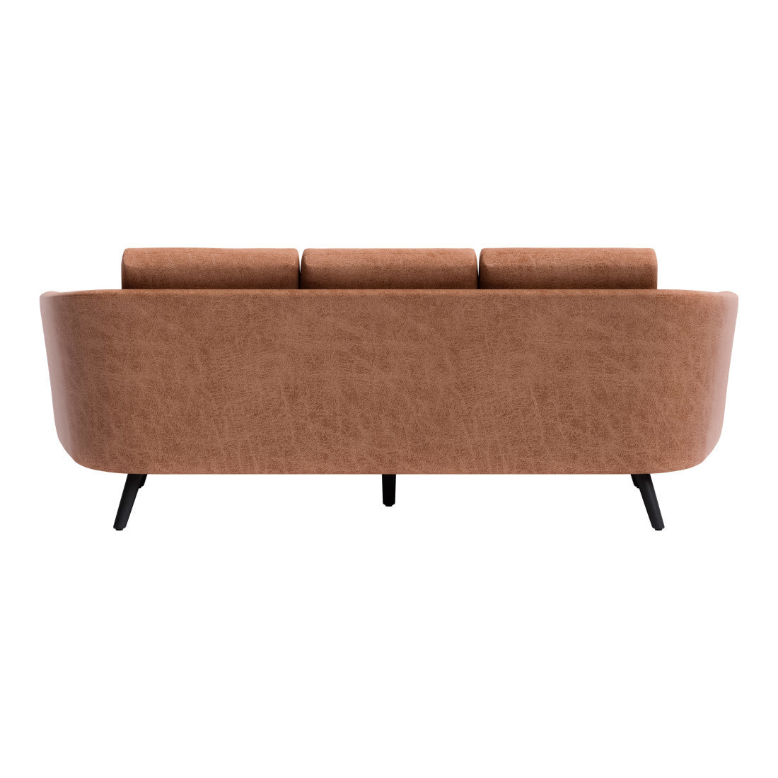 The Harrow – Brown Faux Leather Sofa