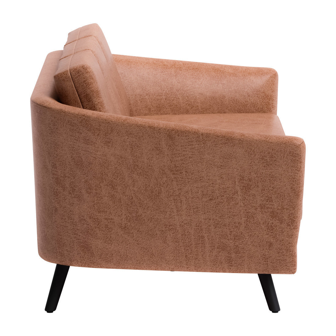 The Harrow – Brown Faux Leather Sofa