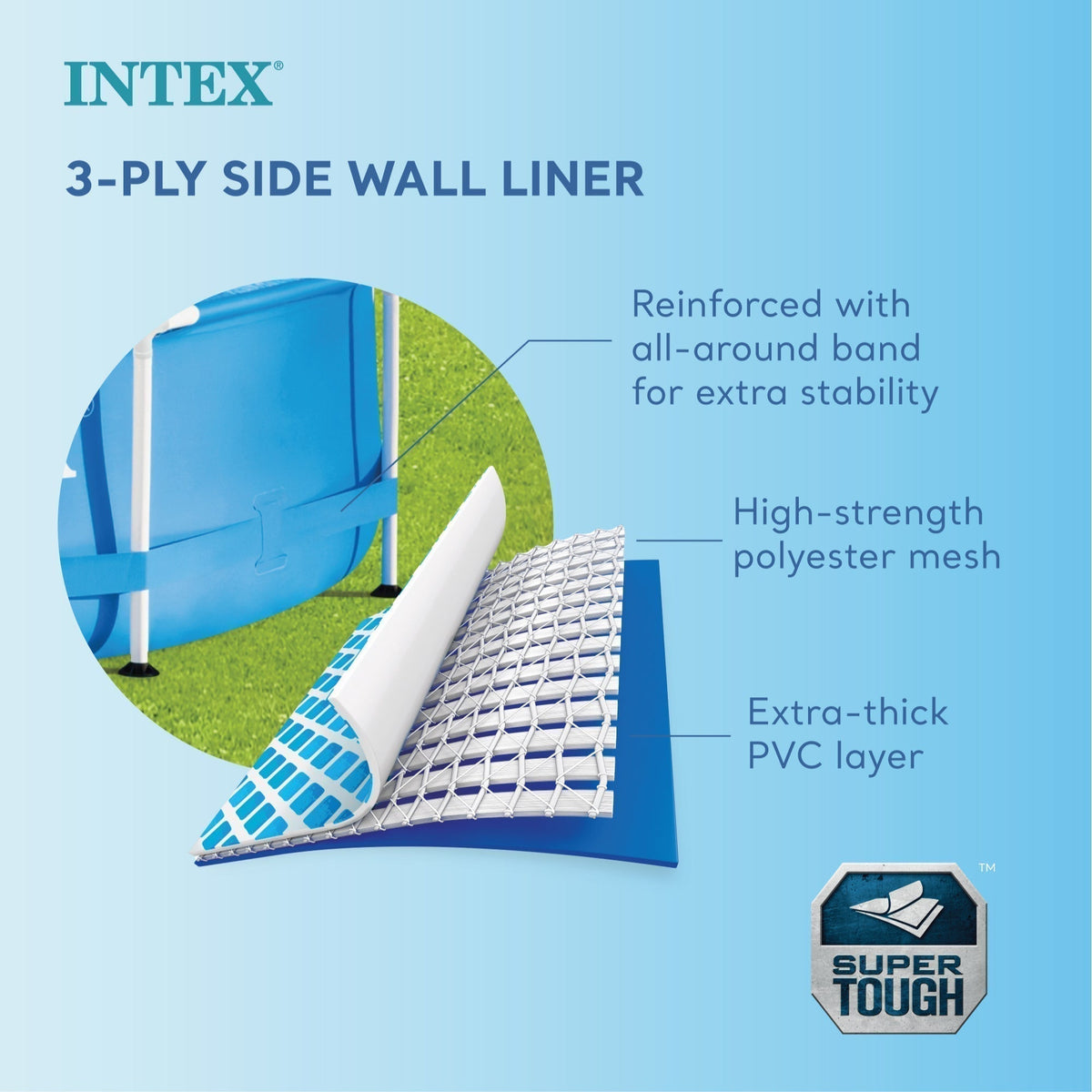 INTEX 12' x 30" Metal Frame Above Ground Pool, Filter, Cover, & Maintenance Kit image 3