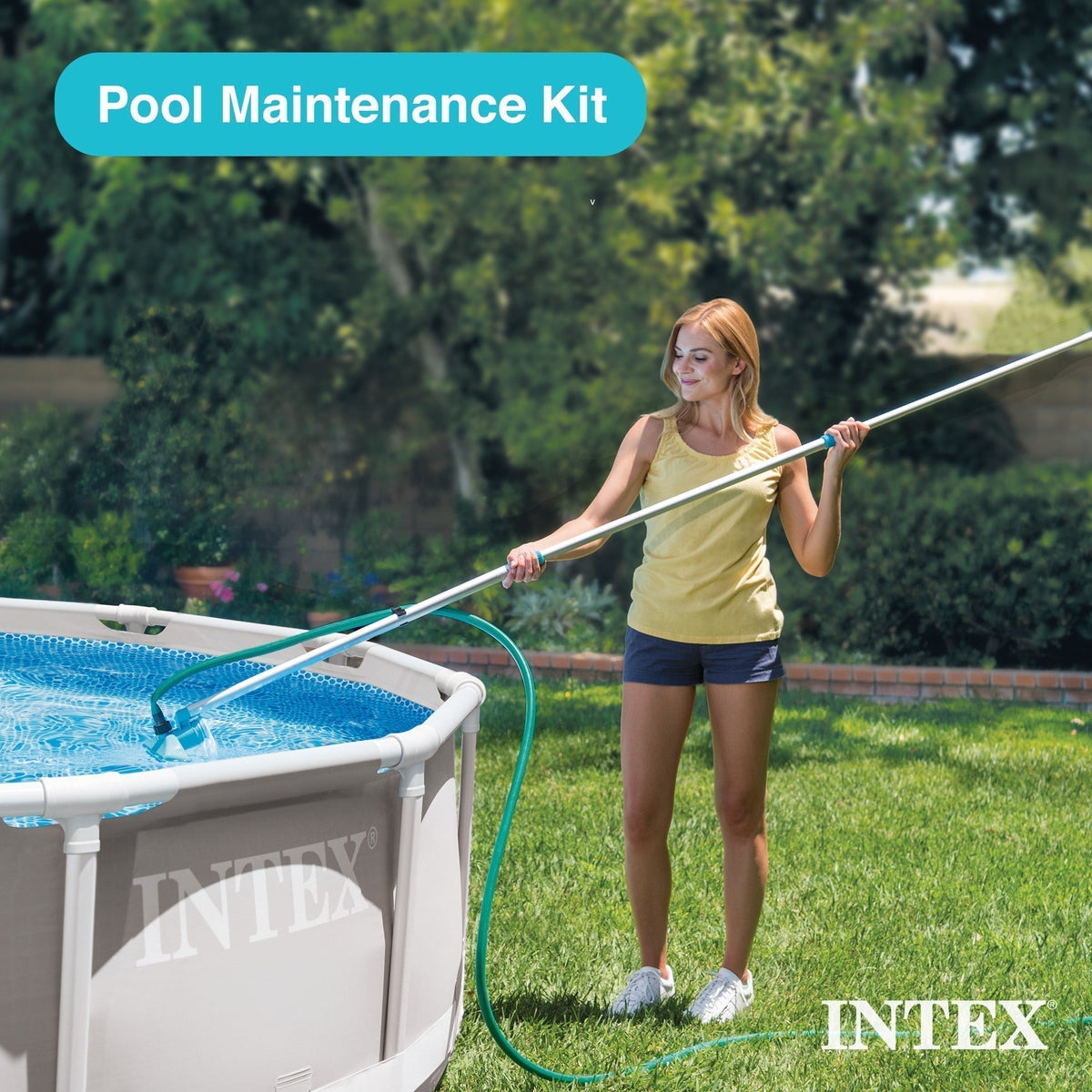 Intex 26711EH 12ft x 30in Prism Above Ground Pool Set w/ Cover & Maintenance Kit image 6