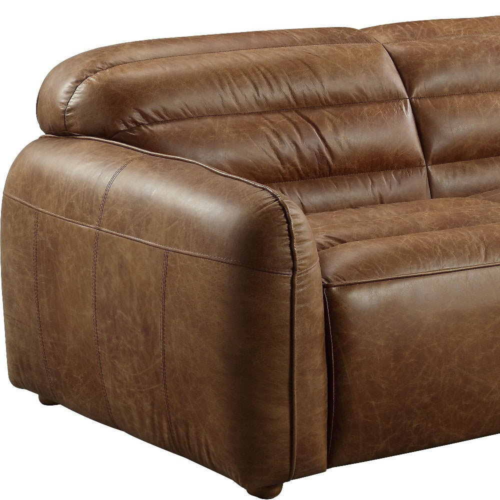 Phillips Leather Sofa – Dark Brown