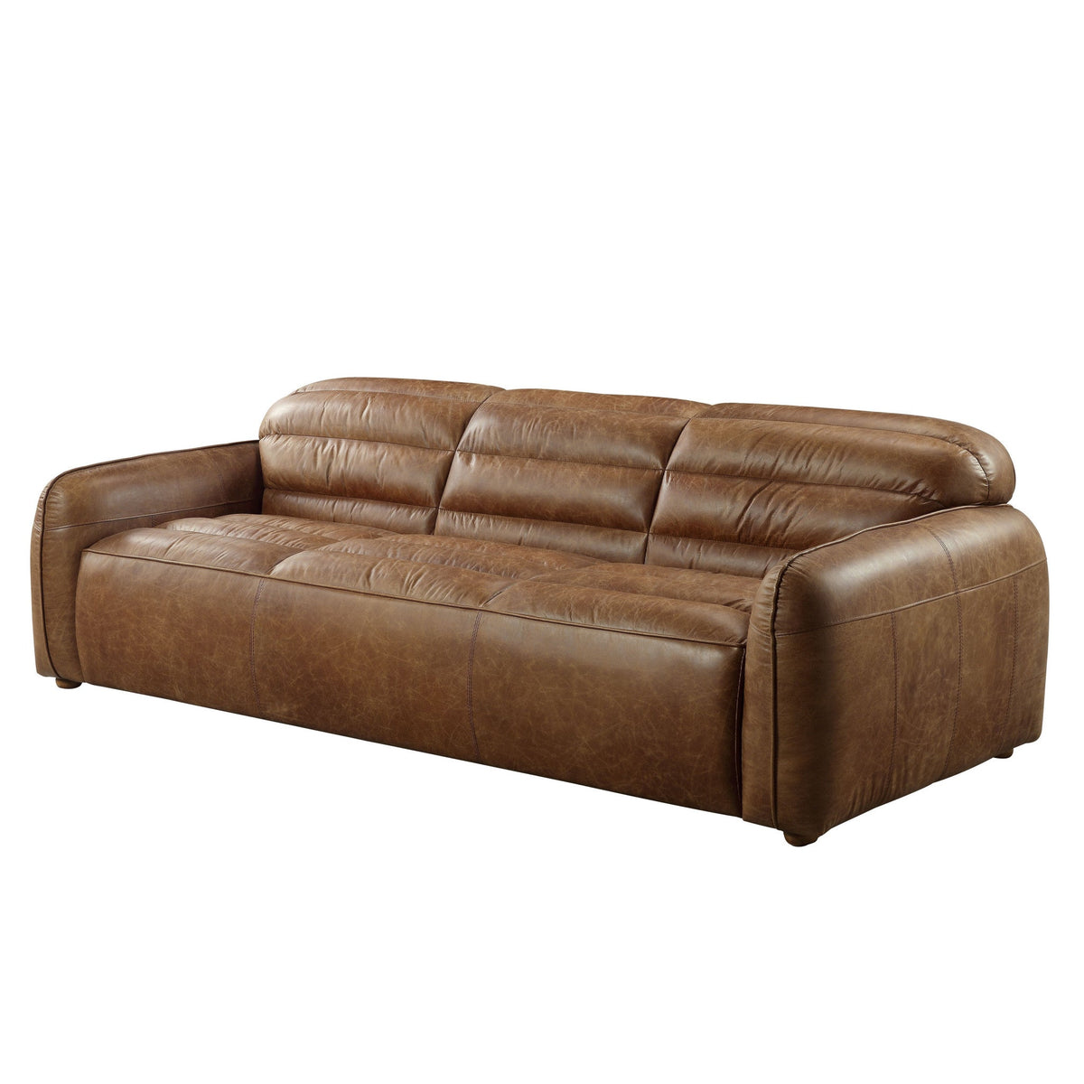 Phillips Leather Sofa – Dark Brown