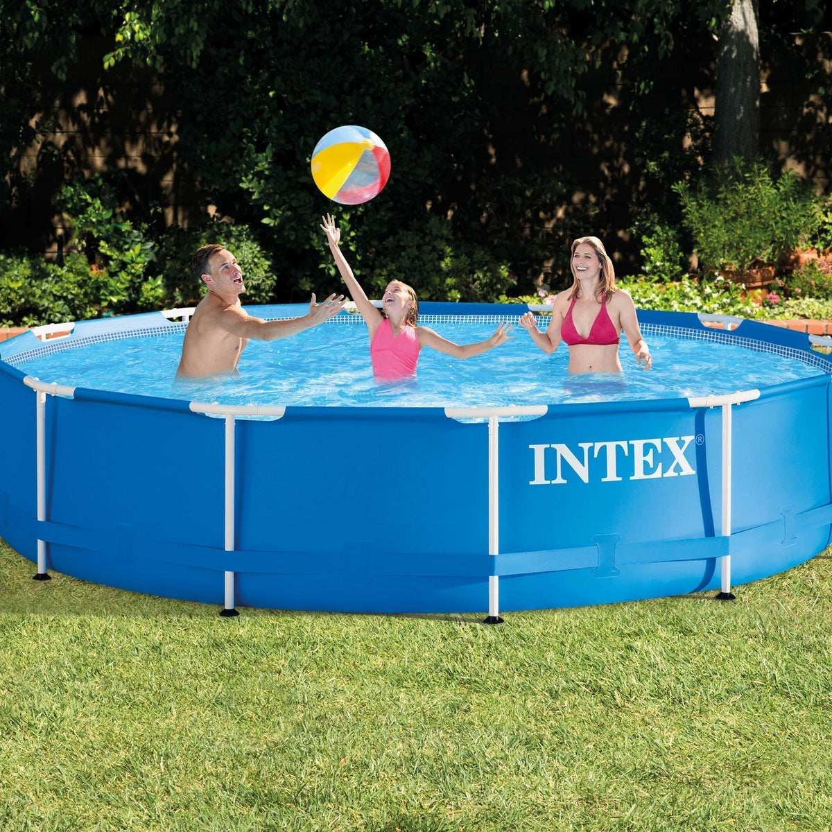 Intex 12'x30" Swimming Pool w/ Pump, Maintenance Kit (2 Pack) & 12' Pool Cover image 7