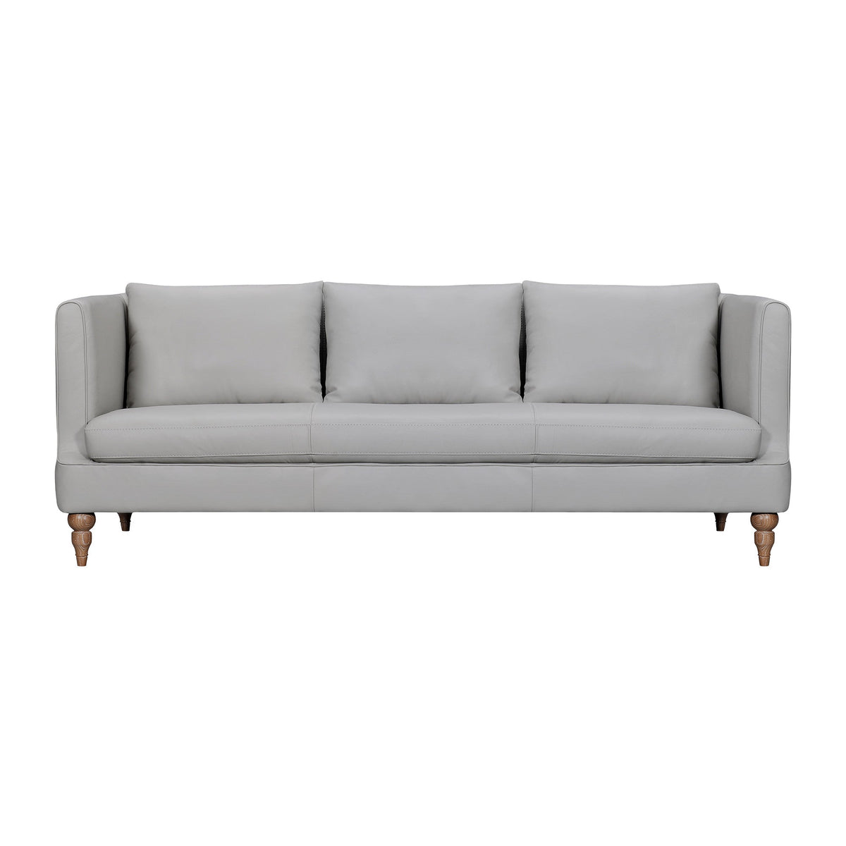 The Ravello – Gray Leather Sofa