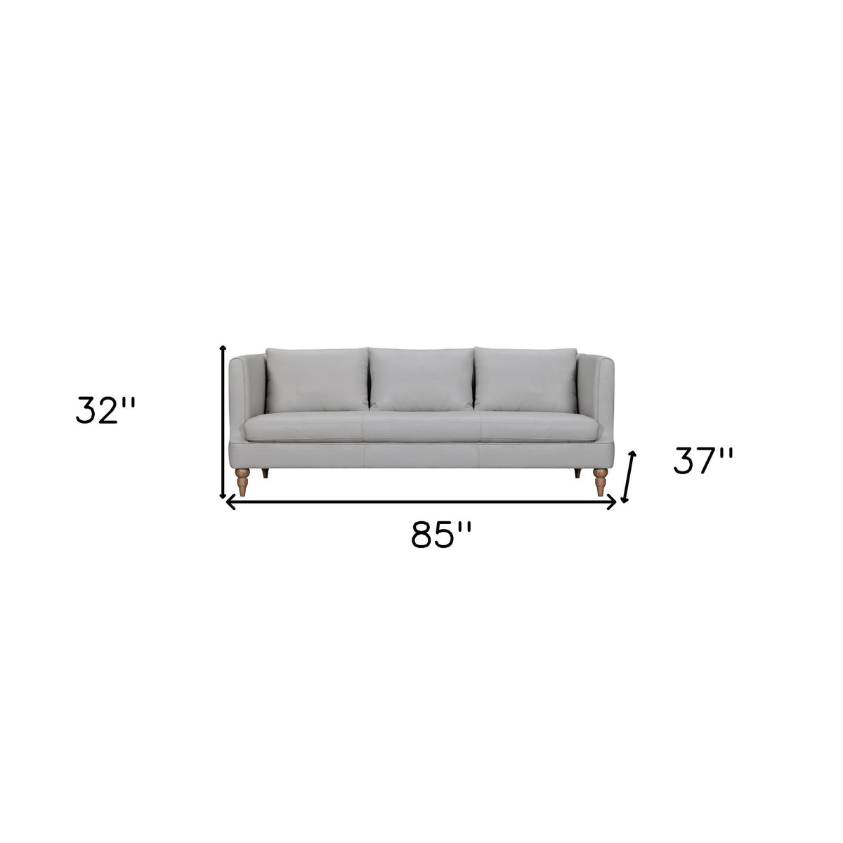 The Ravello – Gray Leather Sofa