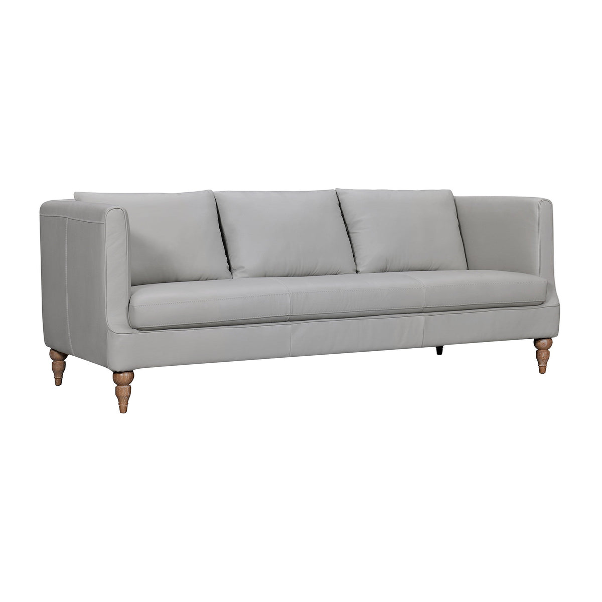 The Ravello – Gray Leather Sofa