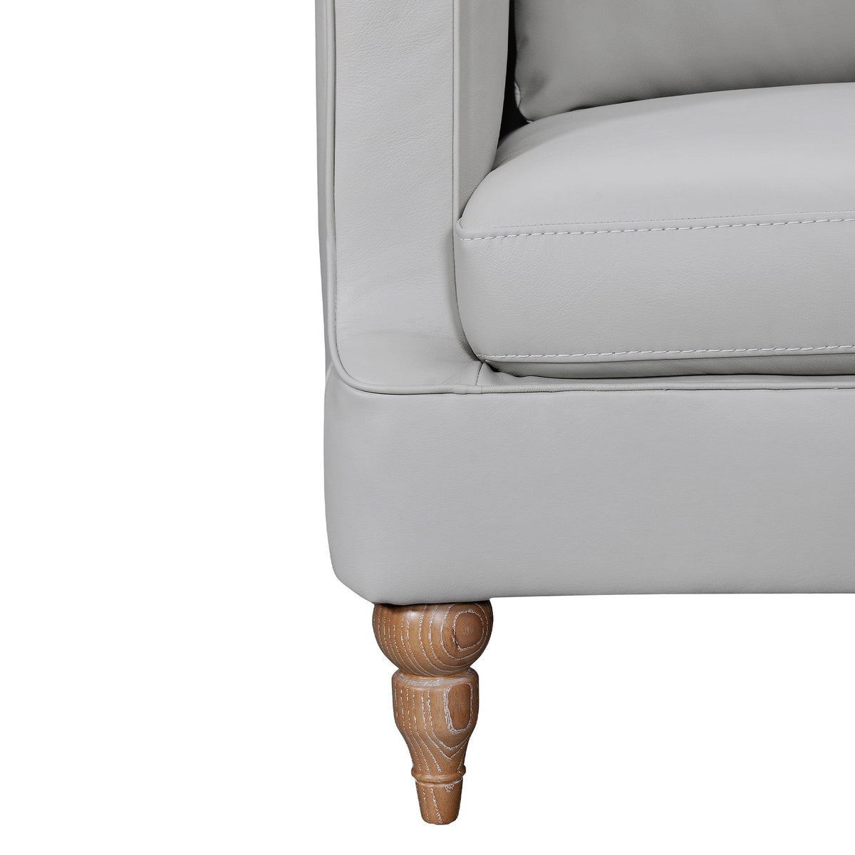The Ravello – Gray Leather Sofa