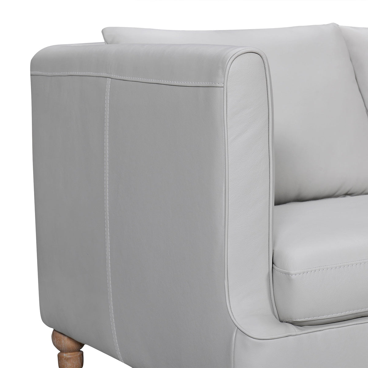The Ravello – Gray Leather Sofa