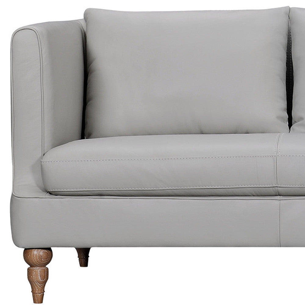 The Ravello – Gray Leather Sofa