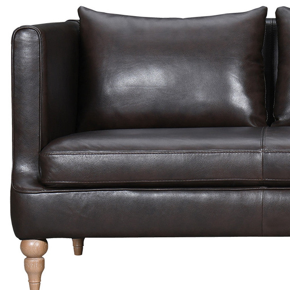 The Corvane – Dark Brown Leather Sofa