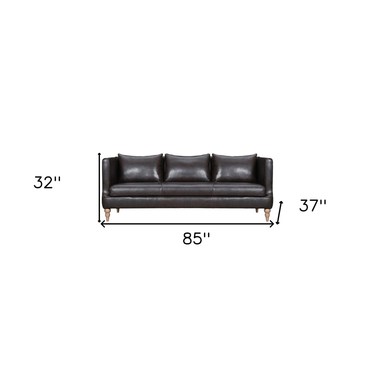 The Corvane – Dark Brown Leather Sofa