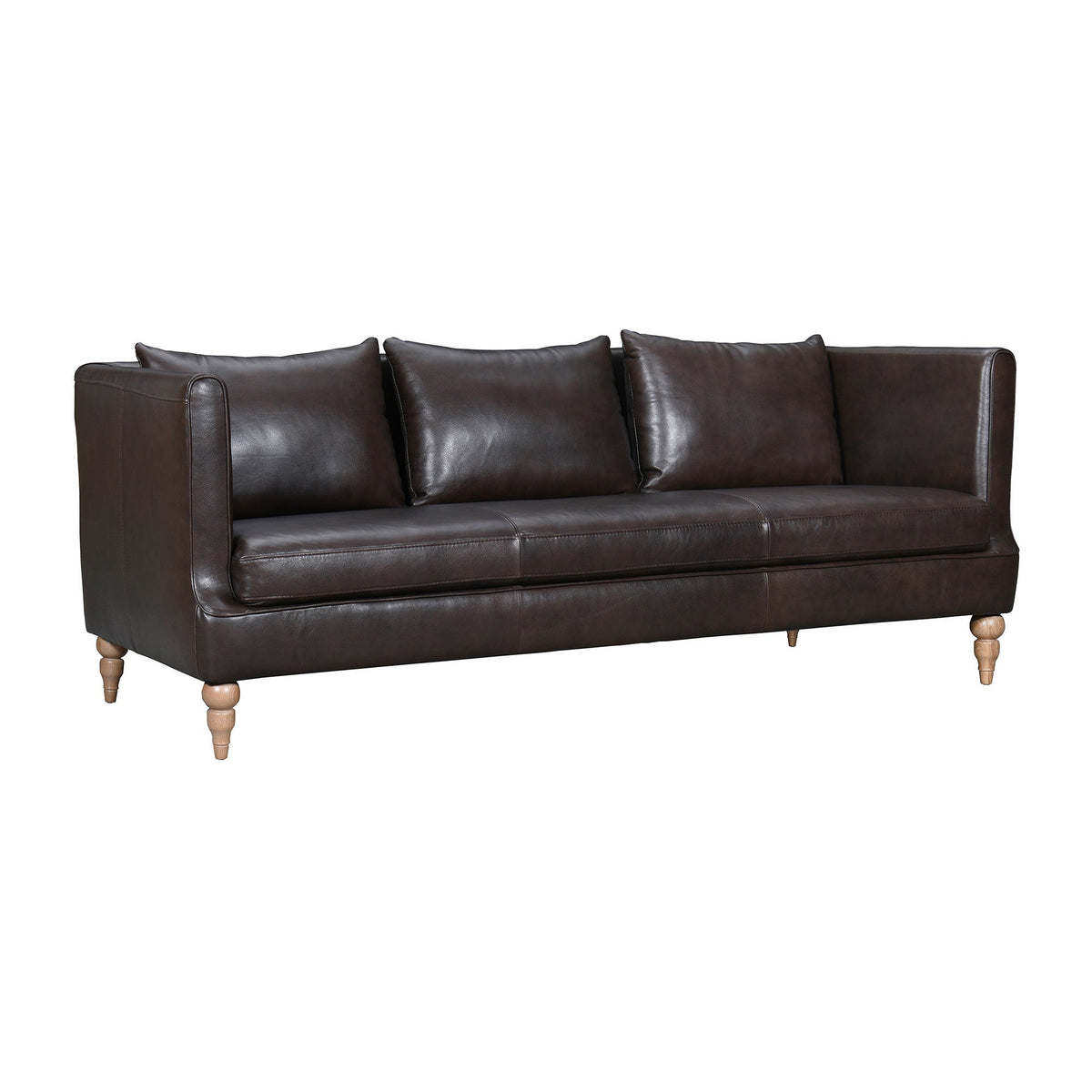 The Corvane – Dark Brown Leather Sofa