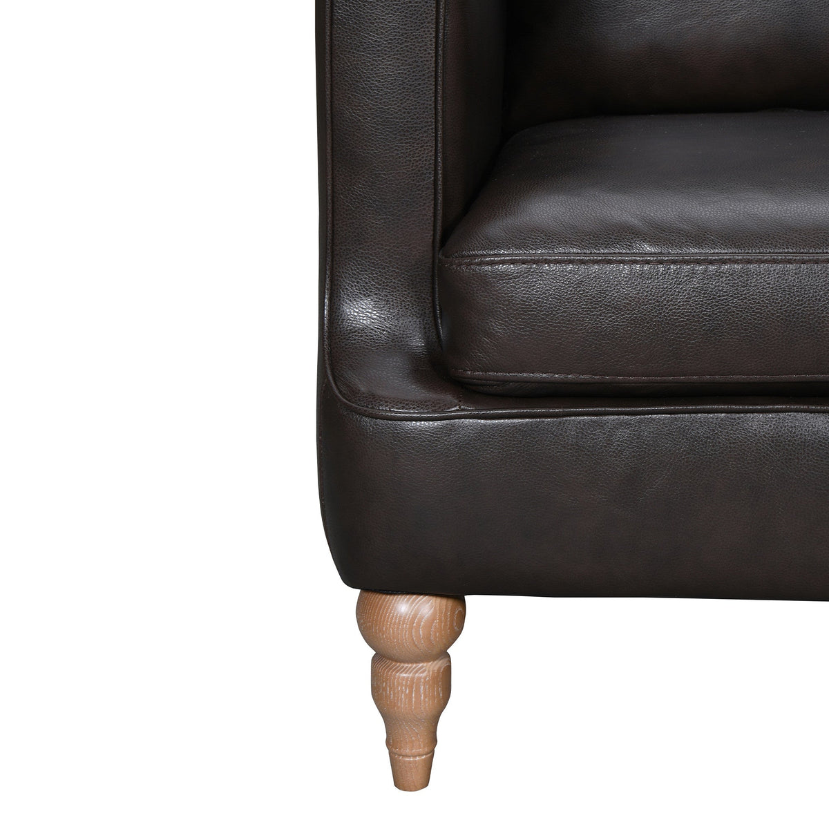 The Corvane – Dark Brown Leather Sofa