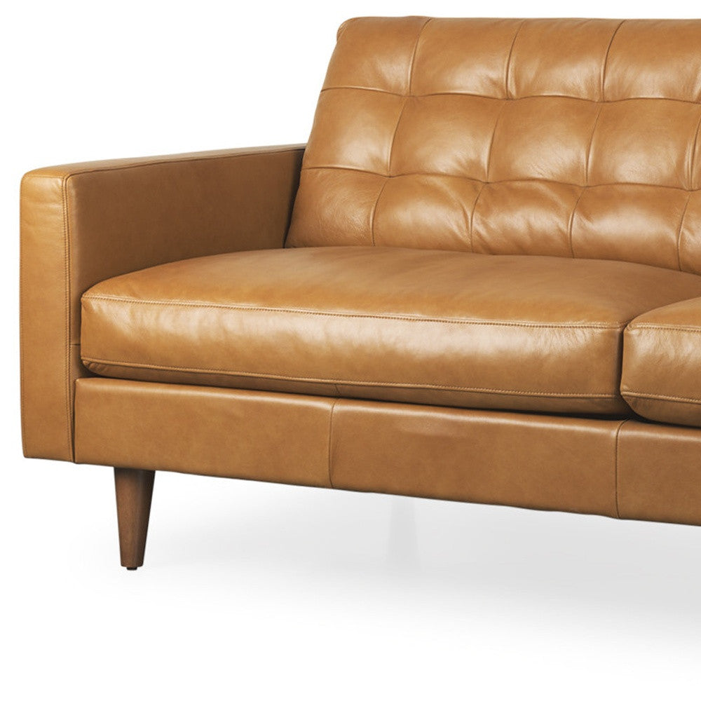 The Bellmore – Brown Leather Sofa