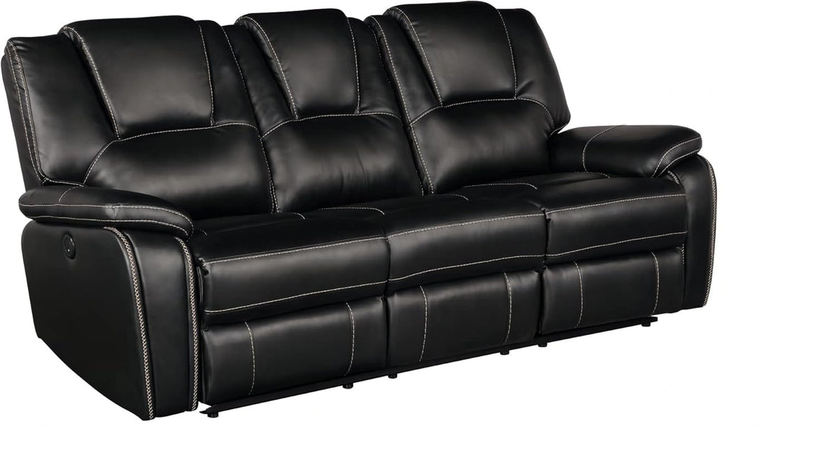 Berk Furniture Outlet Manual Recliner Sofa Set Bonded Leather Reclining Loveseat Couch Living Room Black