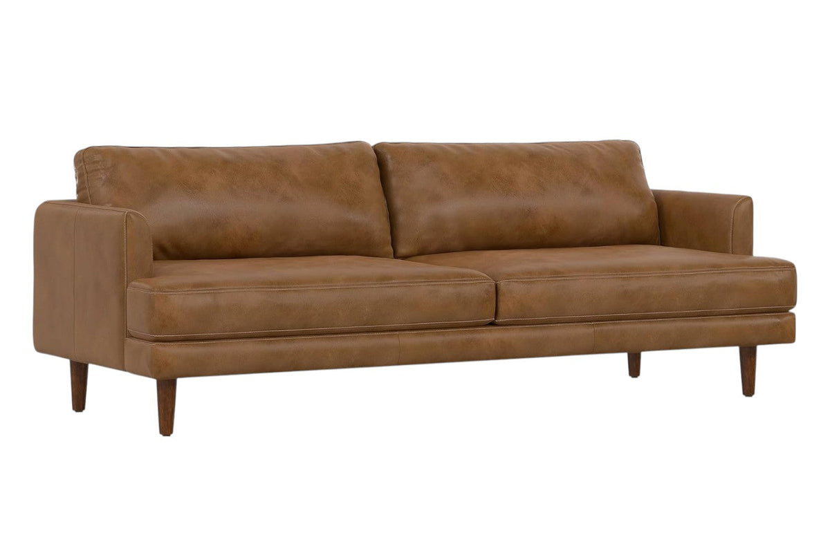 Lennox Leather Sofa – Brown