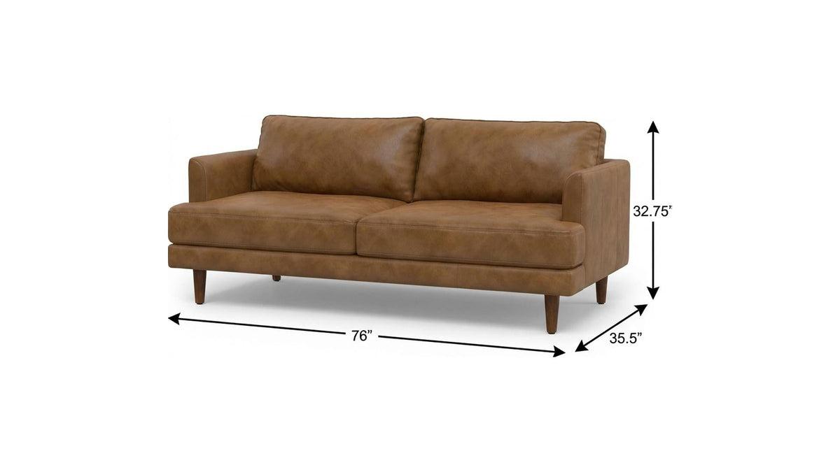 Lennox Leather Sofa – Brown