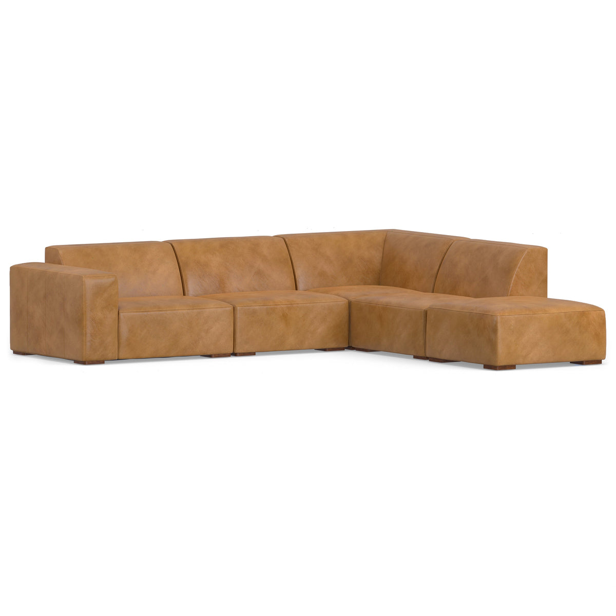 Lennox Leather Sofa with Ottoman – Sienna