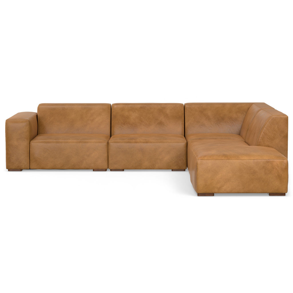 Lennox Leather Sofa with Ottoman – Sienna