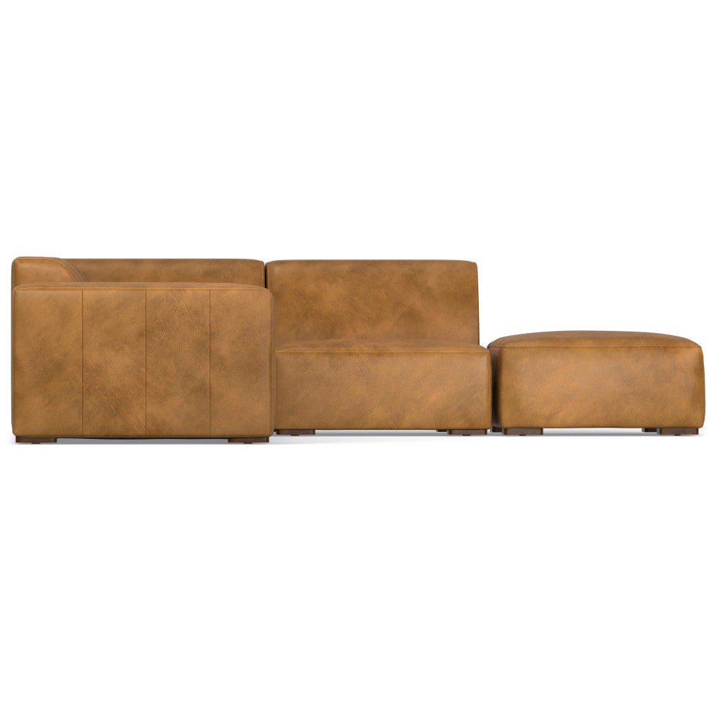 Lennox Leather Sofa with Ottoman – Sienna