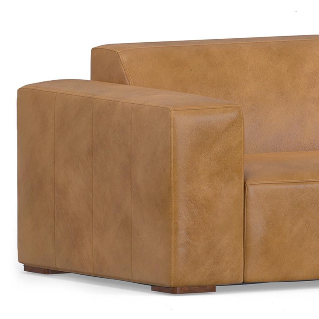 Lennox Leather Sofa with Ottoman – Sienna