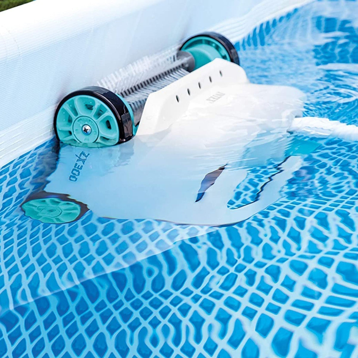 Intex 12ft x 30in Prism Frame Above Ground Round Swimming Pool & Robot Vacuum image 8