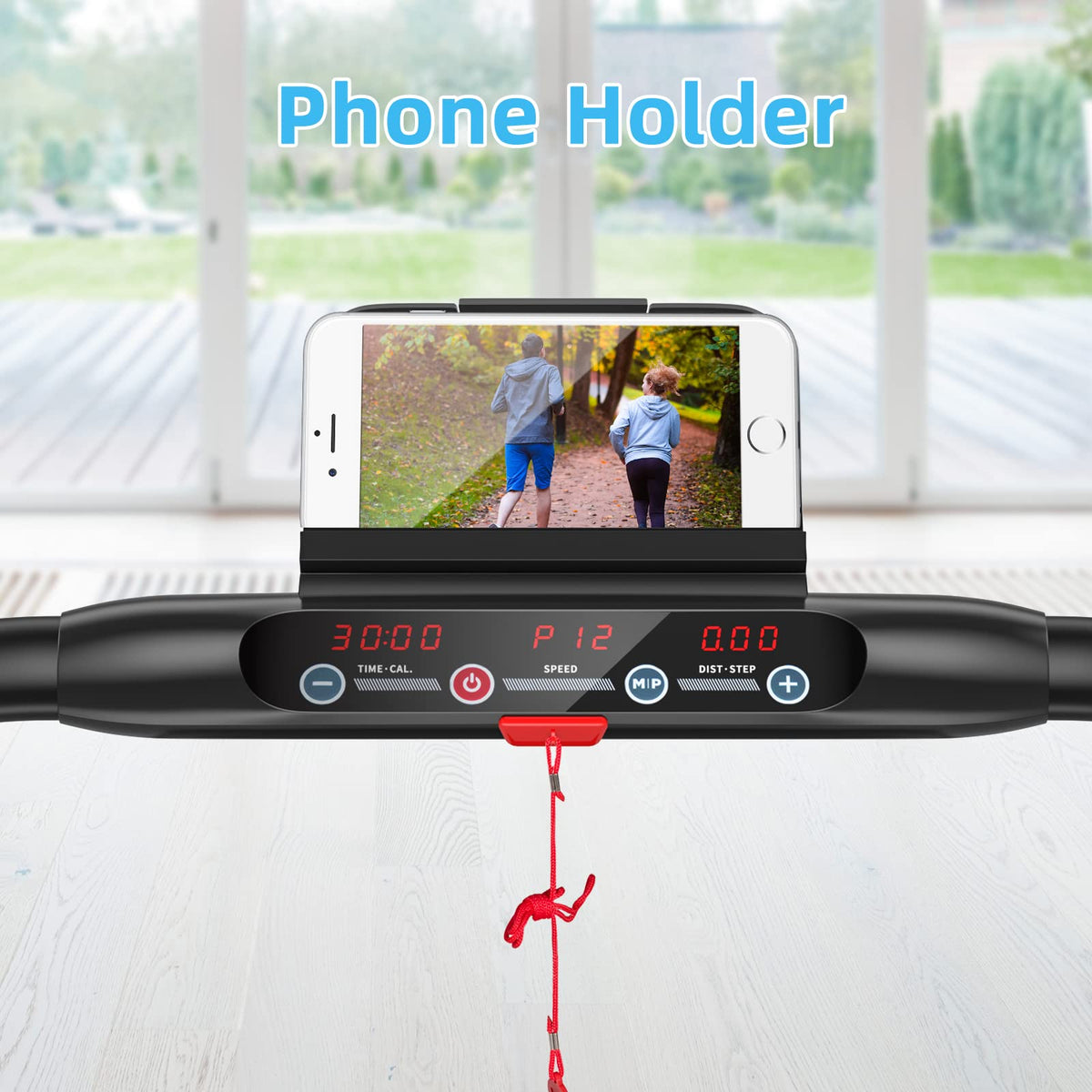 Ultra-Thin Electric Folding Treadmill, Installation-Free Design