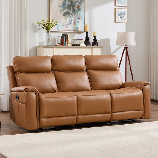 Berk Furniture Outlet 3 Seater Recliner Sofa Manual Faux Leather Reclining Couch with Cup Holder