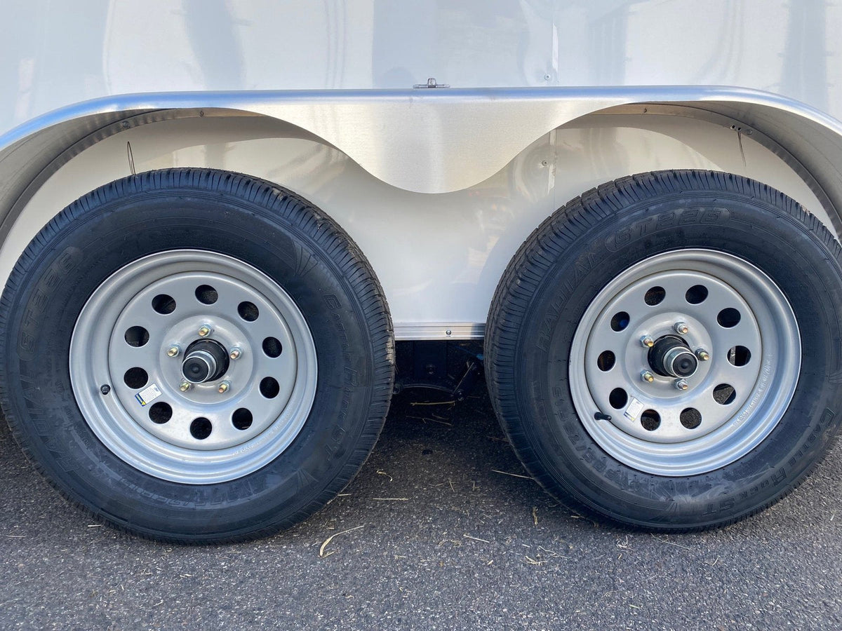 Spartan 12 Enclosed Cargo Trailer Tandem Axle – White Heavy-Duty Cargo Hauler SP7X12TA