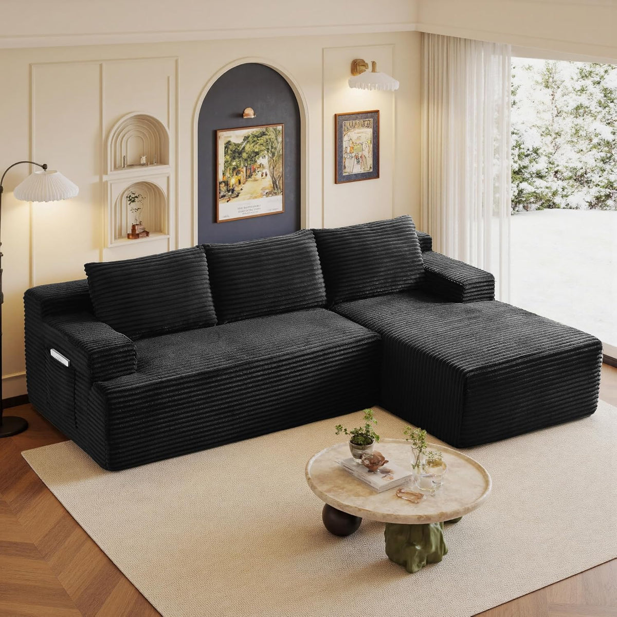 Berk Furniture Outlet Sectional Couch Cloud Sofa L Shaped Upholstered Modular Sectional Couch with Chaise Boneless Modern Living Room Sofa