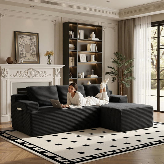 Berk Furniture Outlet Sectional Couch Cloud Sofa L Shaped Upholstered Modular Sectional Couch with Chaise Boneless Modern Living Room Sofa