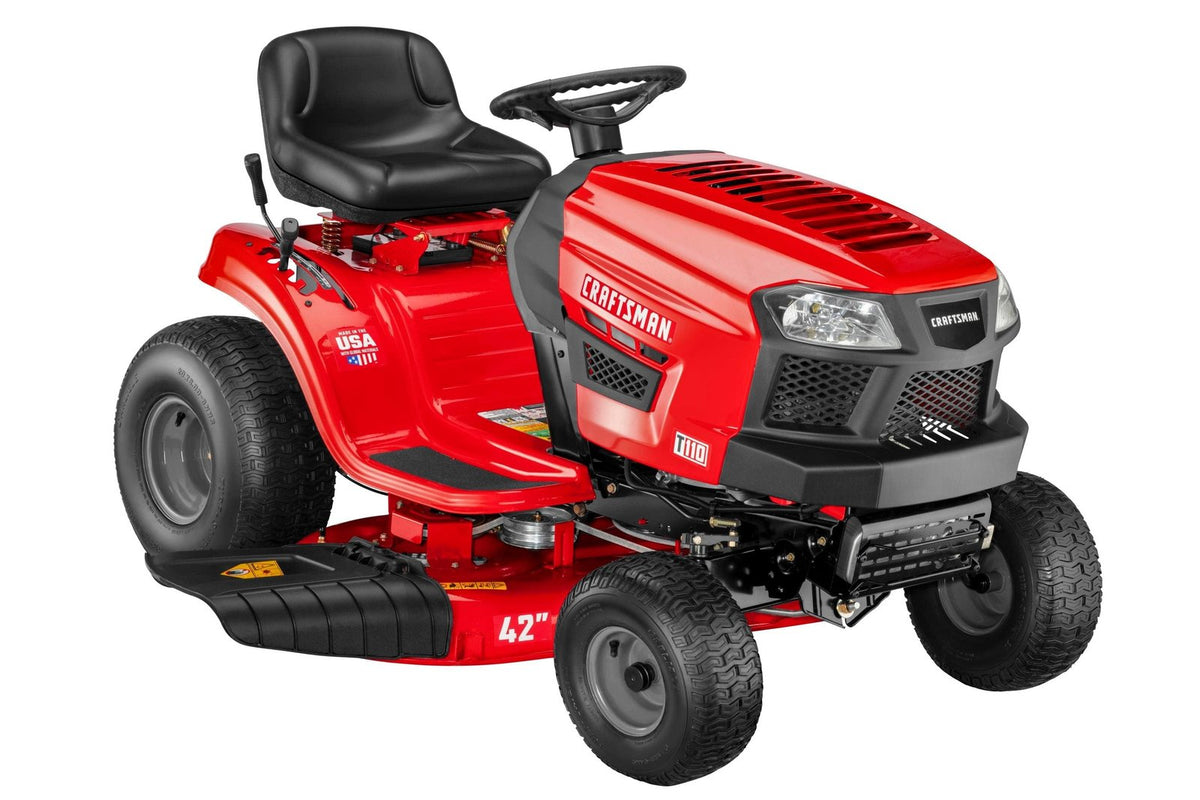Craftsman T110 | 42″ Riding Mower | 17.5 HP Briggs & Stratton Engine | 7-Speed Transmission