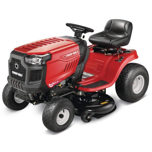Troy Bilt Bronco 42 in 19 HP Briggs &amp; Stratton Automatic Drive Gas Riding Lawn Tractor with Mow in Reverse