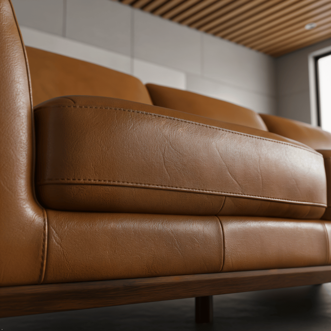 Benson Top-Grain Leather Sectional with Chaise
