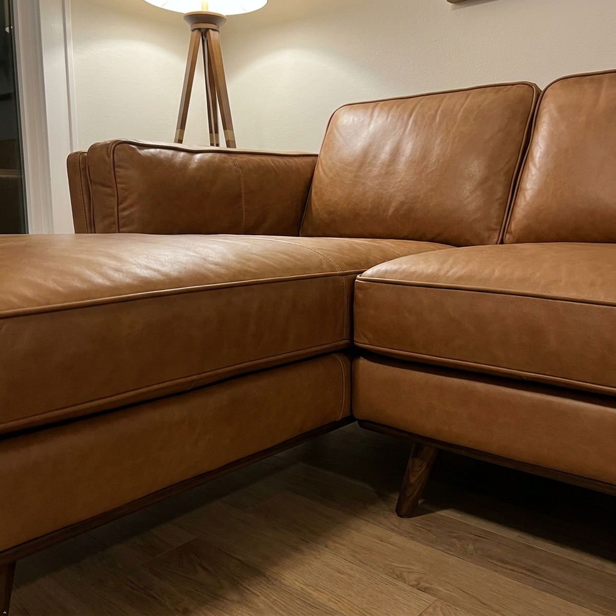 Chase Top-Grain Leather Sofa, 90 Inches MCM