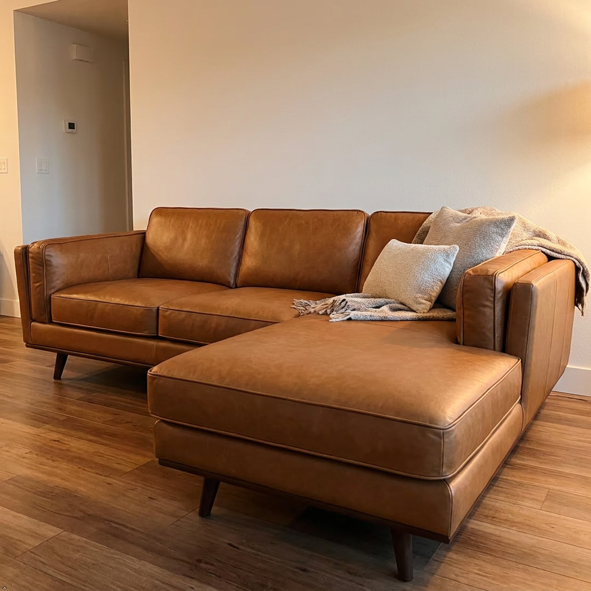 Chase Top-Grain Leather Sofa, 90 Inches MCM