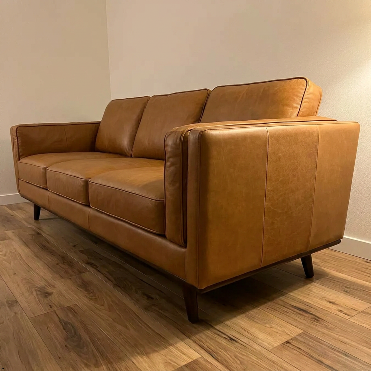 Chase Top-Grain Leather Sofa, 90 Inches MCM