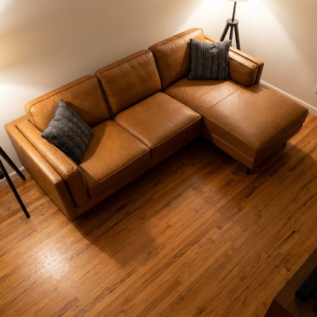 Chase Top-Grain Leather Sofa, 90 Inches MCM